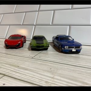 JADA TOYS FAST & FURIOUS LYKAN HYPERSPORT RED Green 73 Camaro Marvel 70 Mustang